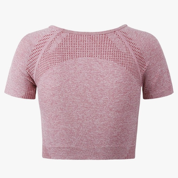 NWOT Fulbelle Pink Workout Crop Top, Size L - Picture 2 of 5